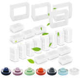 Lawfery 16-pack cat fountain filters and sponges ready for maintenance and setup.