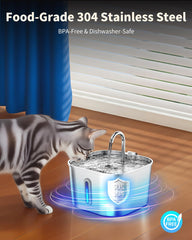 Lawfery stainless steel body shows rust resistance and easy cleaning.