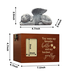 LAZYESTHER dog urn inside flannel reveals soft lining protecting cherished remains