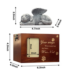 The LAZYESTHER dog urn with top-opening lid demonstrates secure storage for ashes.