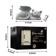 LAZYESTHER cat urn top lid ensures secure closure for safe ash containment