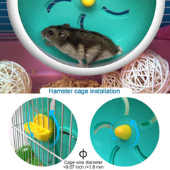 lazyyzal hamster silent wheel 7in blue durable materials — long-lasting play and exercise