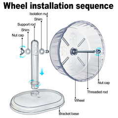 lazyyzal Silent Hamster Wheel in cage mount — quick install keeps running space tidy