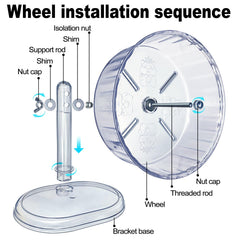 lazyyzal silent hamster wheel stand attachment demonstrates versatile freestanding setup