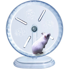 lazYYzal silent hamster wheel with transparent frame promoting quiet exercise for small pets
