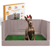 LAZZIPET Pup en Suite Potty base for compact indoor bathroom setup.