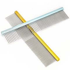 LBMBAIC long-wide-tooth comb, face detailing blue, precision brush for long-haired breeds