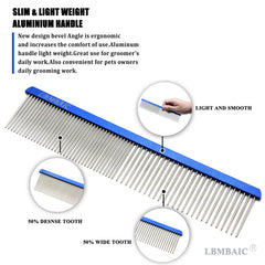 LBMBAIC grooming comb ergonomic slim design reduces hand fatigue during long sessions