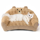 LE SURE cat bed with original bear design inviting cozy snuggles.