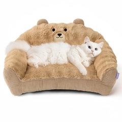 LE SURE cat bed with original bear design inviting cozy snuggles.