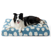 LE SURE dog bed crate-thick shredded foam blue for crate comfort