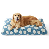LE SURE Cute XL Dog Bed front view in blue for cozy lounging at home.