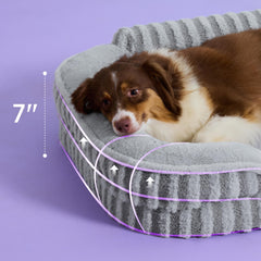 LE SURE large dog bed egg crate foam detail supports joints during rest