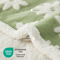 LE SURE double-sided blanket with sherpa fleece offers versatile warmth and comfort