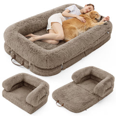 LE SURE foldable bed in classic mode offers versatile comfort for daily lounging.