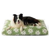 LE SURE large dog bed green cover close-up for cozy plush comfort.