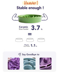 LE TAUCI ceramic slow feeder bowl microwave-safe for reheated meals