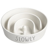 LE TAUCI PET slow feeder ceramic bowl close-up showing ceramic finish for easy cleaning