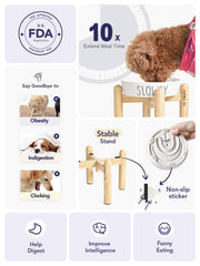LE TAUCI PET slow feeder maze pattern promotes calm eating