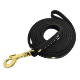 Leadfar heavy duty leash close-up showing 6ft half-inch leather for strong daily walks.