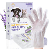 LEAGIM Pet Cleaning Glove Wipes front packaging shows no rinse convenience for quick cleanup.
