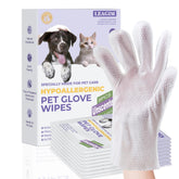 LEAGIM pet cleaning glove wipes pack for on-the-go no-rinse grooming and freshness