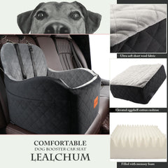 Lealchum dog booster car seat anti-slip base prevents seat movement