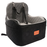 Lealchum dog booster car seat memory foam elevated cushion enhances comfort on trips