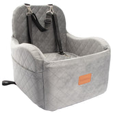 Lealchum dog booster car seat with ultra-soft fabric for cozy in-car comfort.