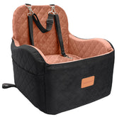 Lealchum dog booster car seat in front-seat setup for safer elevated view.
