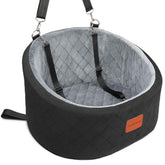 Lealchum dog car seat showcases soft fabric and memory foam for cozy travel