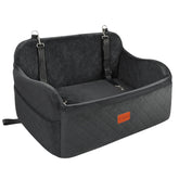 Lealchum large dog car seat front view showing secure fit