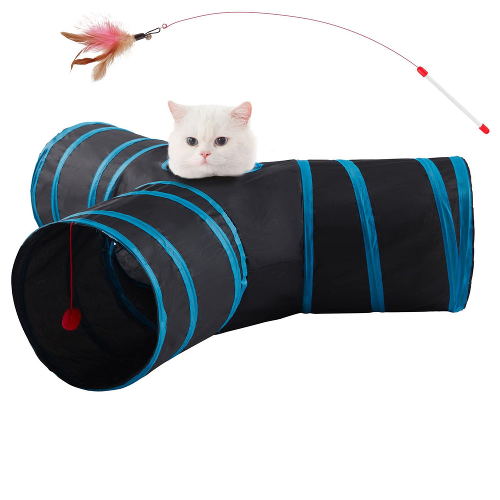 LeamStyle Home cat tunnels in a three-way layout offering a versatile play space