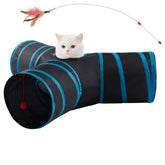 LeamStyle Home cat tunnels in a three-way layout offering a versatile play space