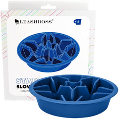 Leash Boss comedero lento 2 tazas, frente visible, ideal para comer despacio.