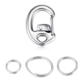 Leash King Fliplock carabiner dog tag clip securely attaches ID tags on collars