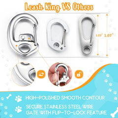 Leash King stainless-steel wire gate ensures reliable ID retention during active play
