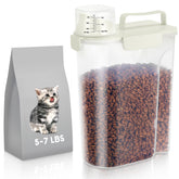 LEAWALK 5L pet food storage with large spout for quick kibble dispensing.