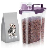 LEAWALK airtight container with translucent body keeps pet food visible and fresh