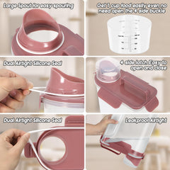 LEAWALK BPA-free PP material ensures safe, reusable storage for dry foods.