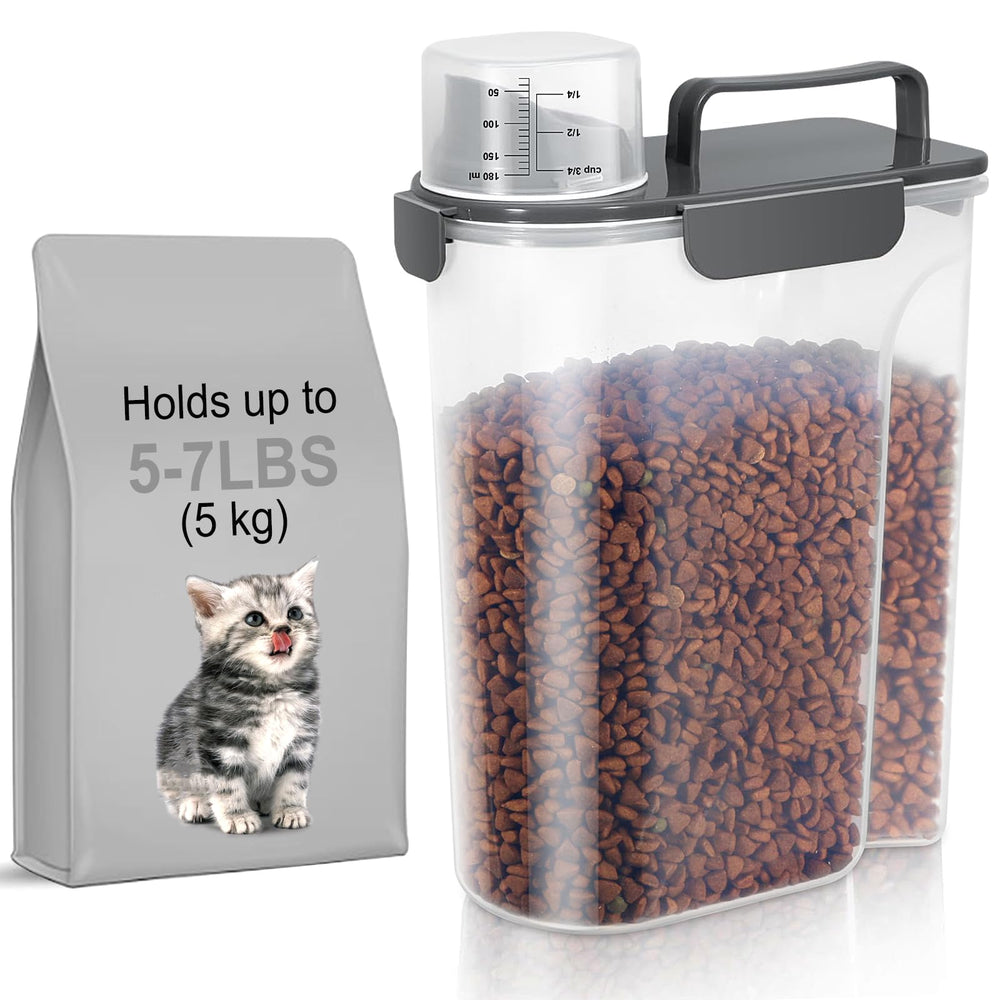 LEAWALK large spout pour for easy, mess-free pet food dispensing.