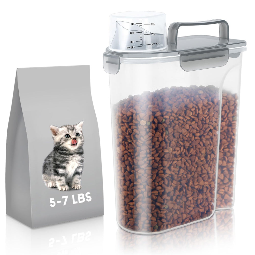 LEAWALK large spout storage container for easy kibble pouring