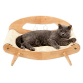LECHONG 3-in-1 sisal scratch bed shows space-saving design for small rooms