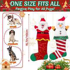 LECHONG dog toy with squeaker and crinkle bottom for dual-sensory engagement.