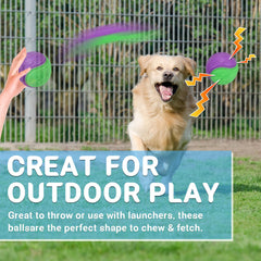 LECHONG fetch-friendly ball with launcher compatibility for training sessions.