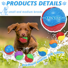 LECHONG premium TPR dog balls show durable bite-resistant material.