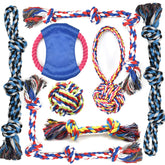 LECHONG rope dog toy set 8 pack for tug and fetch, durable and engaging