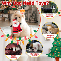 LECHONG Santa toy crinkle detail captures crinkle sound to attract dogs' interest