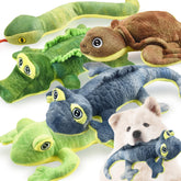 LECHONG stuffed animal dog toy alligator for durable play and tug-of-war fun