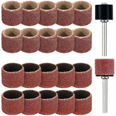 Leelosp 22-piece replacement kit with 60 grit bands; quick nail smoothing in one view.